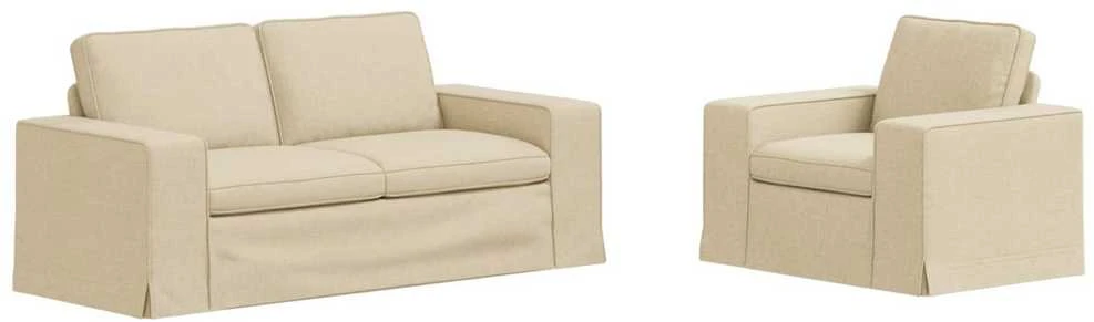 Sofa Sofos komplektas 2 vnt. Kreminė audinys