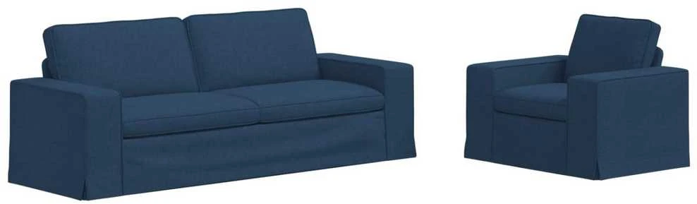 Sofa Sofos komplektas 2 vnt. Mėlyna audinys