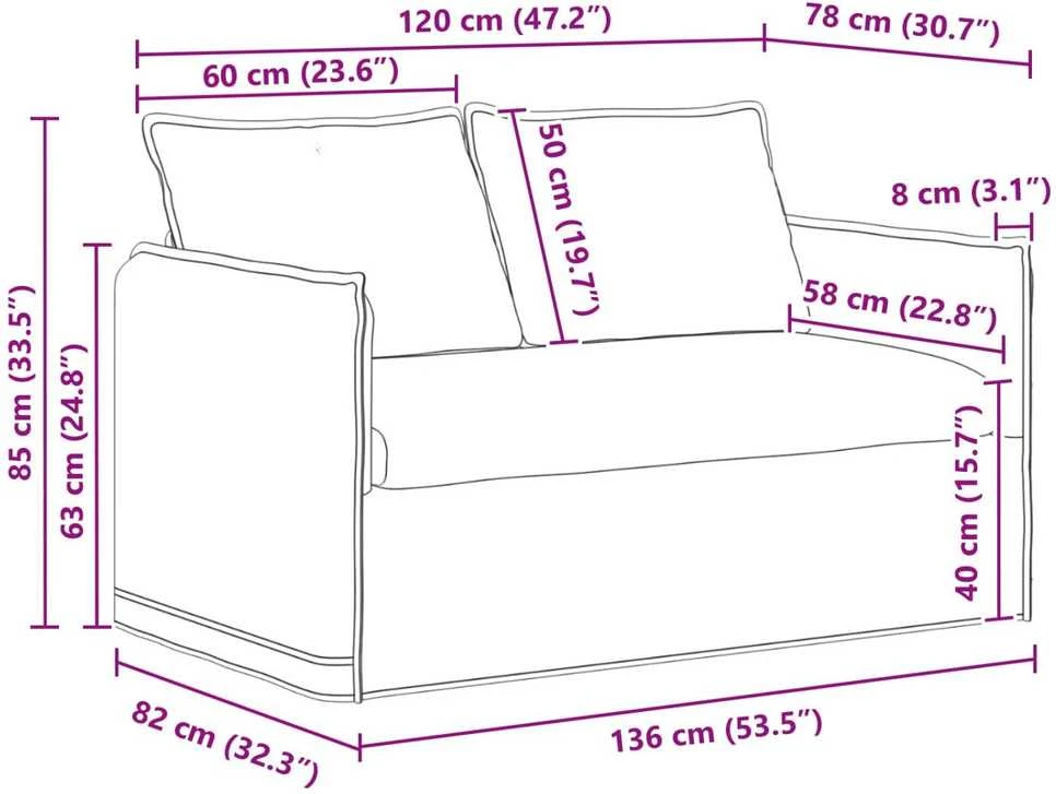 Sofa Sofos komplektas 2 vnt. Mėlyna Audinys