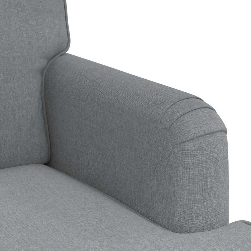 Sofa 2 pcs Šviesiai pilka Metalas