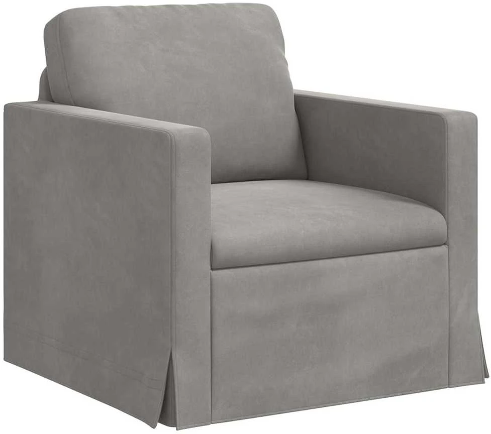 Sofa Sofos komplektas 2 vnt. Šviesiai pilka Aksomas