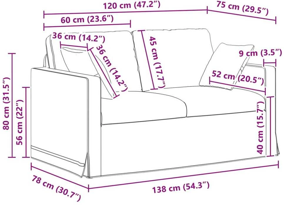 Sofa Sofos komplektas 2 vnt. Šviesiai žalia Aksomas