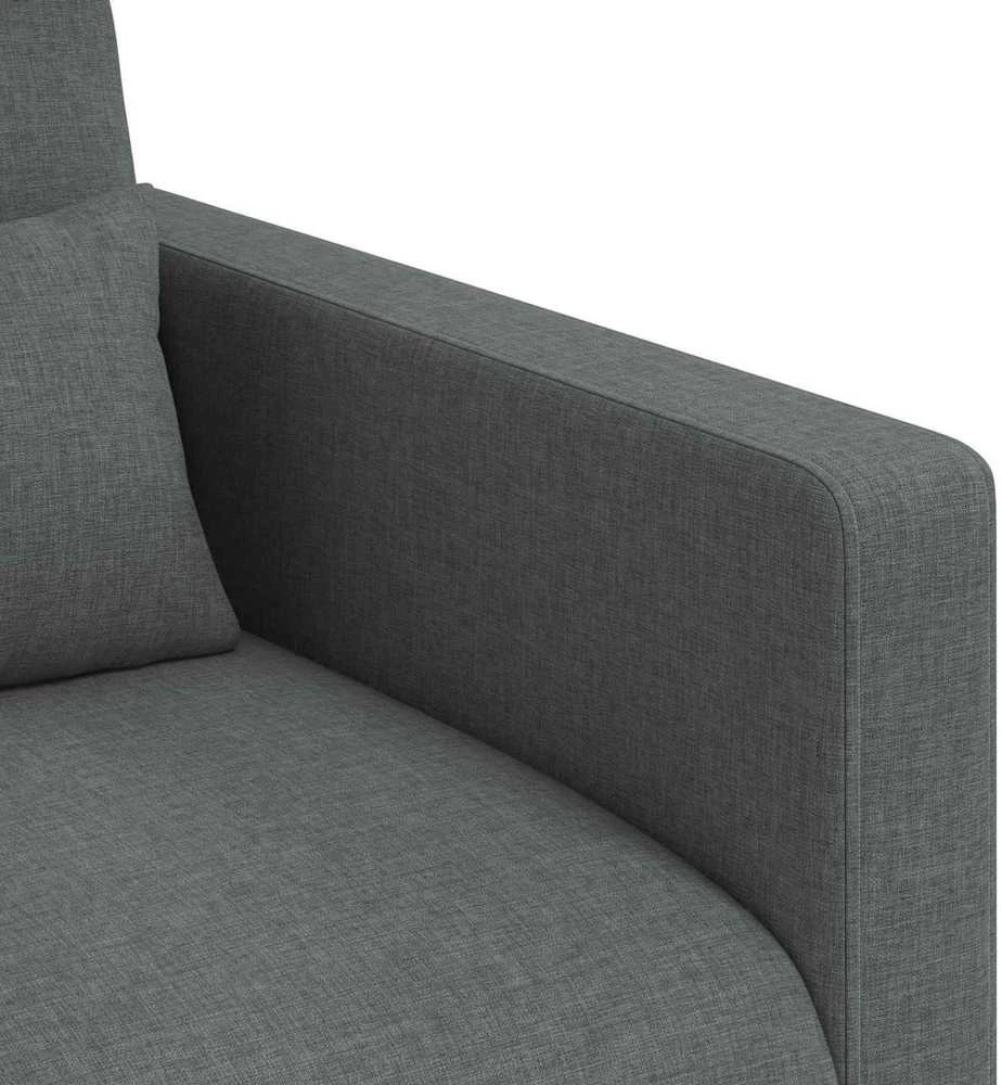 Sofa 2 pcs Tamsiai pilka Metalas