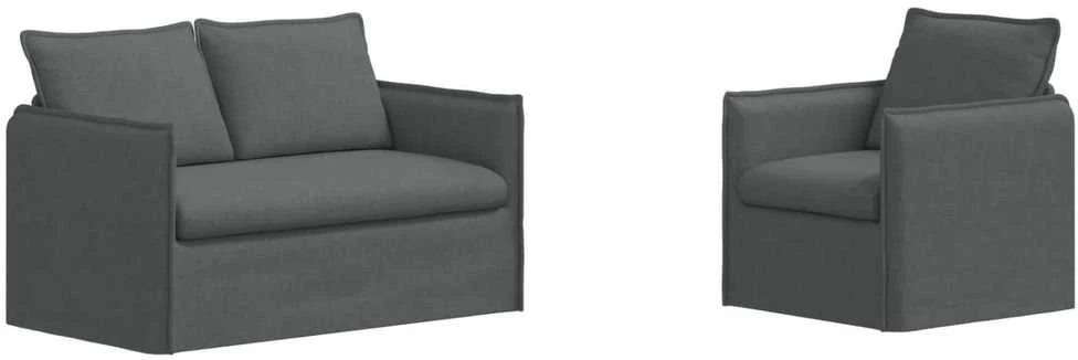 Sofa Sofos komplektas 2 vnt. Tamsiai pilka Audinys