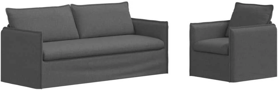 Sofa Sofos komplektas 2 vnt. Tamsiai pilka Audinys
