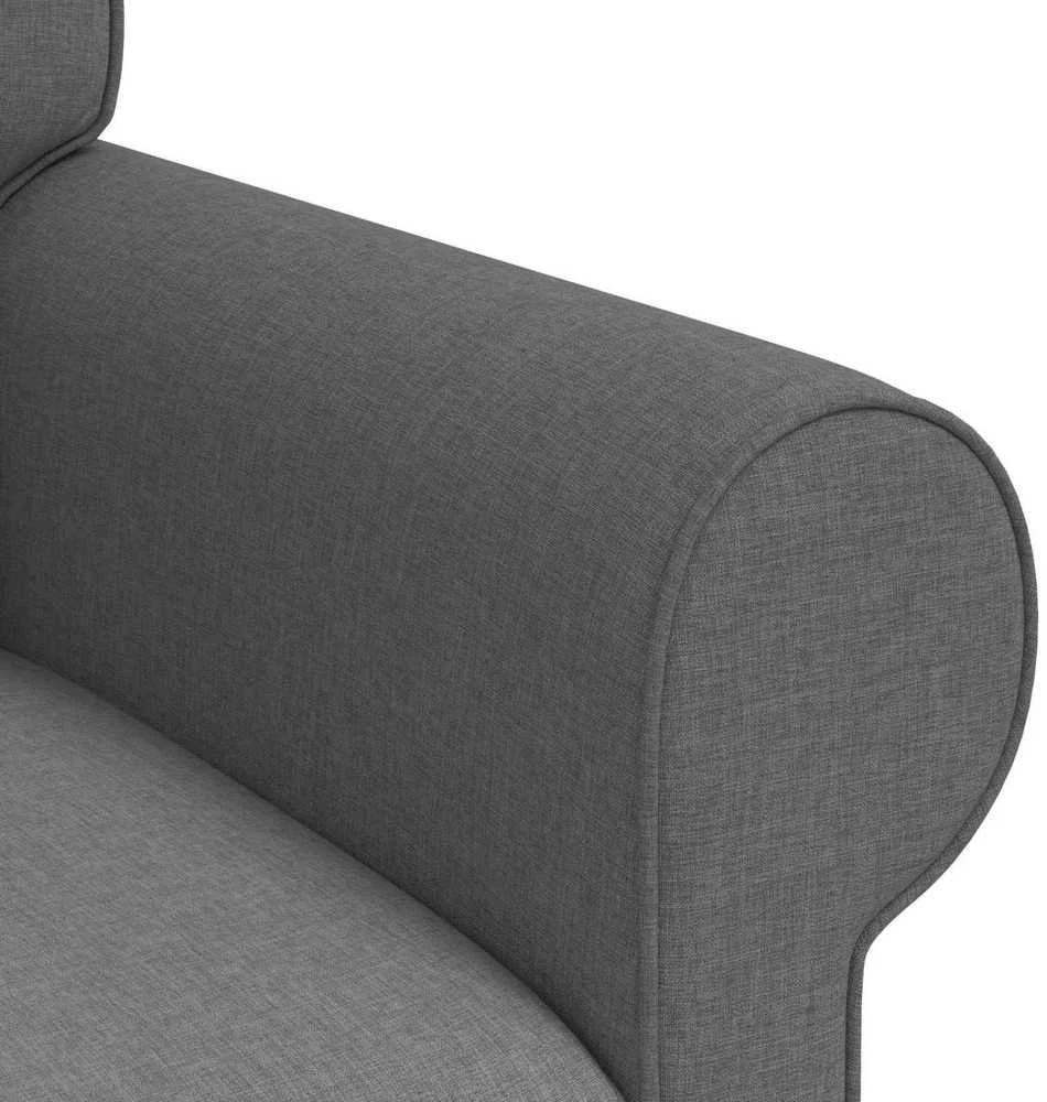 Sofa 2 pcs Tamsiai pilka Metalas