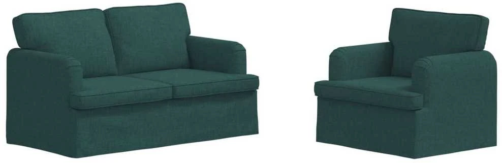 Sofa Sofos komplektas 2 vnt. Tamsiai žalia audinys