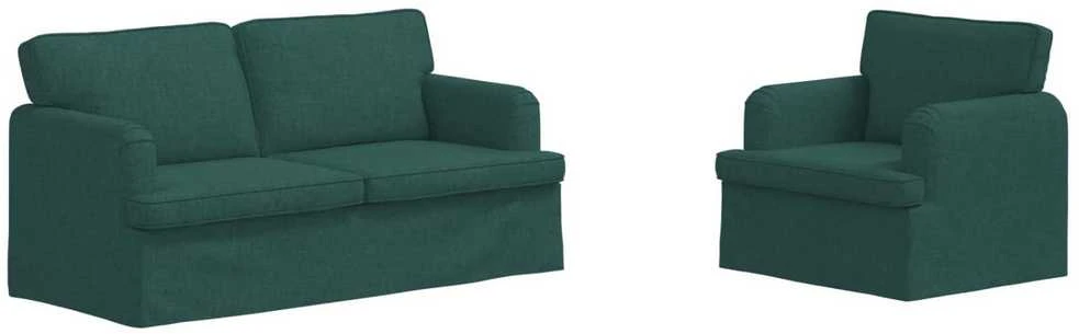 Sofa Sofos komplektas 2 vnt. Tamsiai žalia audinys