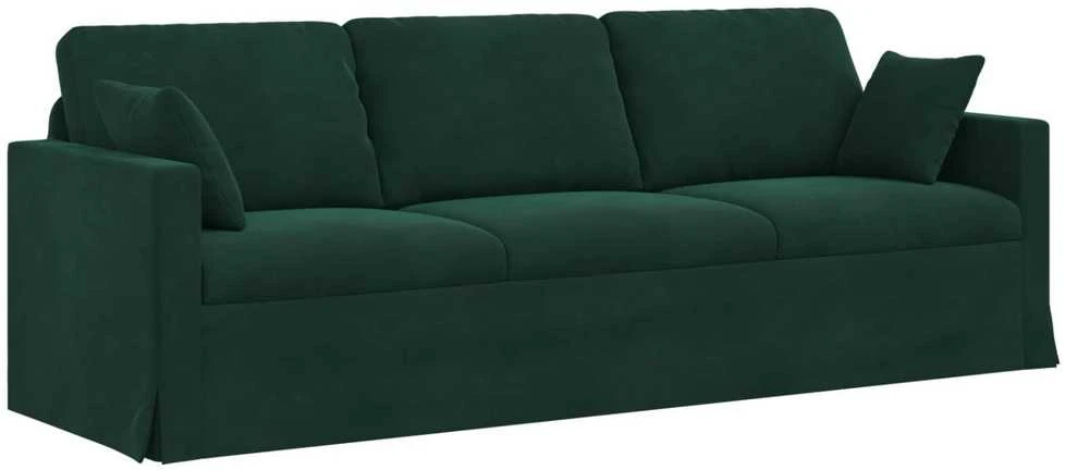 Sofa Sofos komplektas 2 vnt. Tamsiai žalia Aksomas
