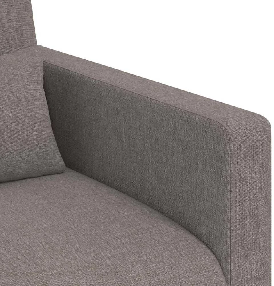 Sofa 2 pcs Taupe Metalas