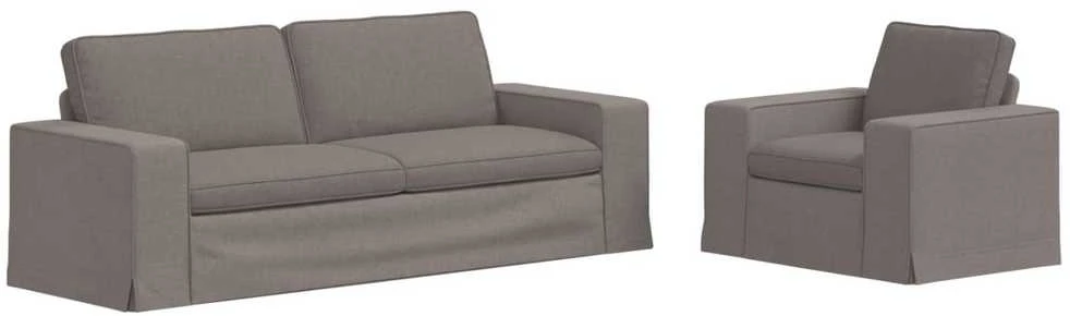 Sofa 2 pcs Taupe Metalas