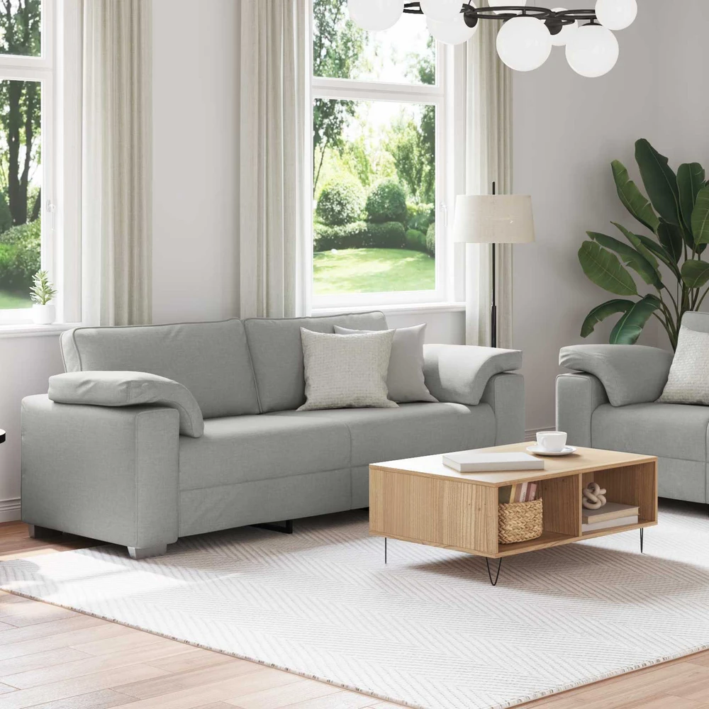 Sofa 2 vnt. Debesų pilka audinys