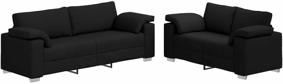 Sofa 2 vnt. Juodas audinys