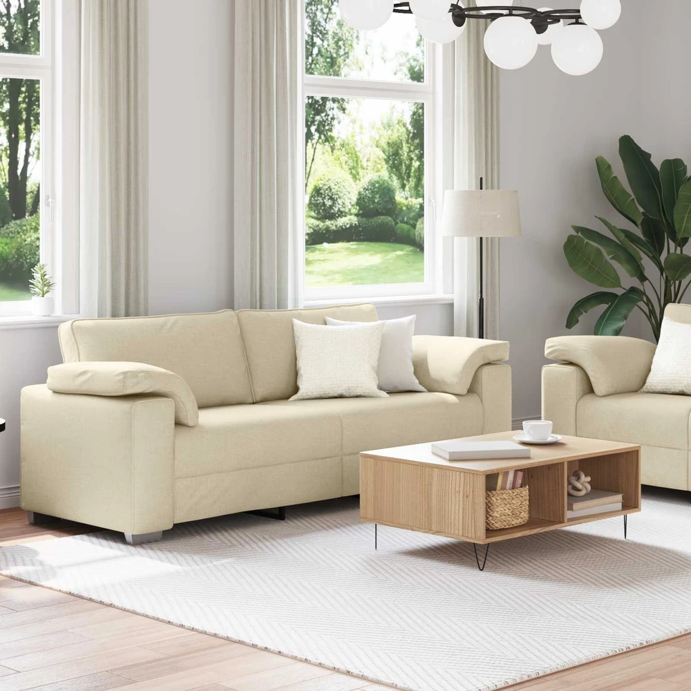 Sofa 2 vnt. Kreminė audinys