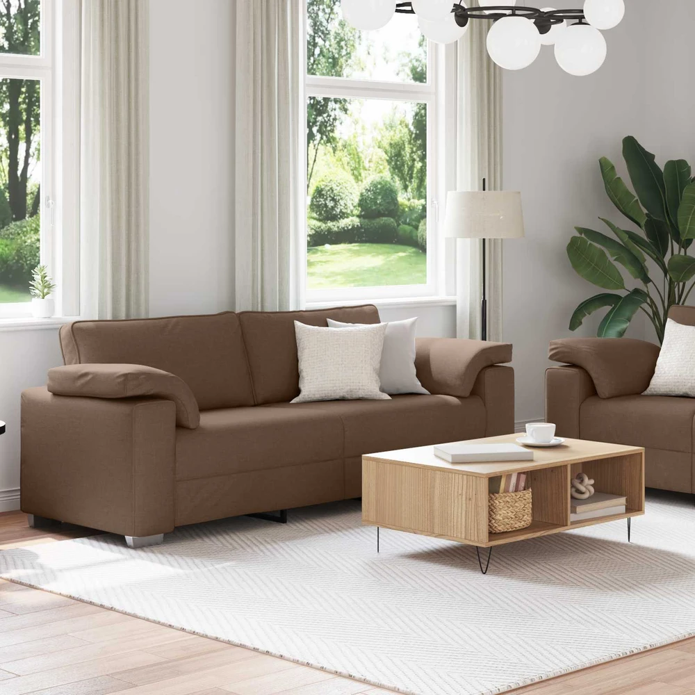 Sofa 2 vnt. Ruda audinys