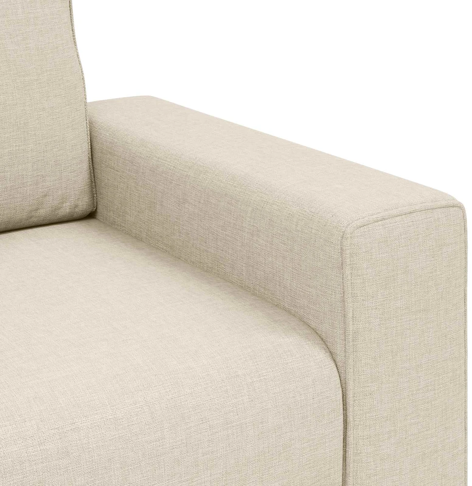 Sofa 2 vnt. Smėlio Lino mišinio audinys