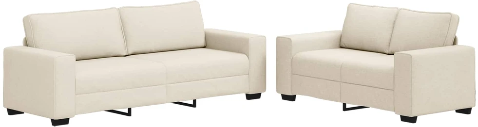 Sofa 2 vnt. Smėlio Lino mišinio audinys