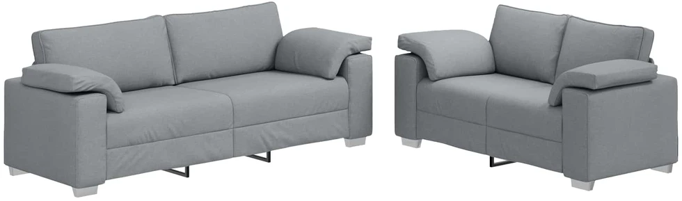 Sofa 2 vnt. Šviesiai pilka audinys
