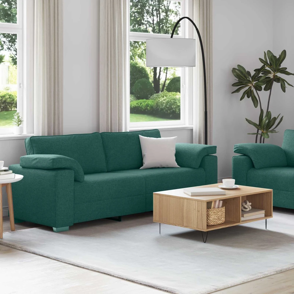Sofa 2 vnt. Tamsiai žalia audinys
