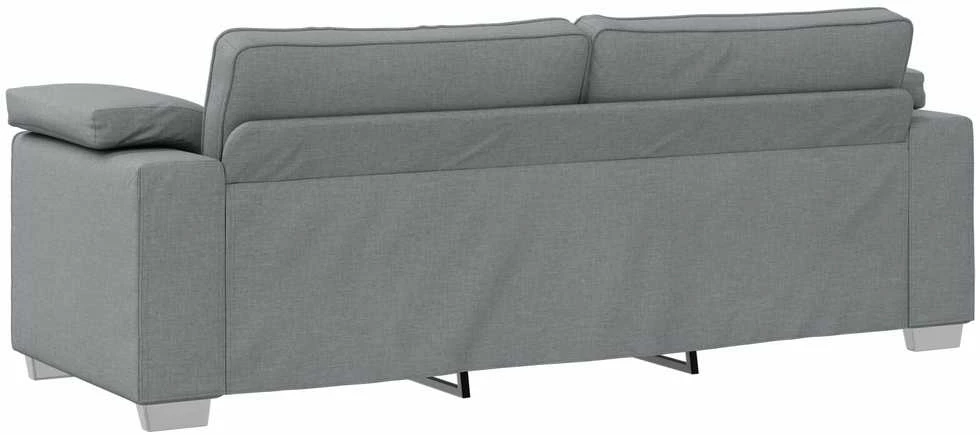 Sofa 3 vnt. Šviesiai pilka Lino mišinio audinys