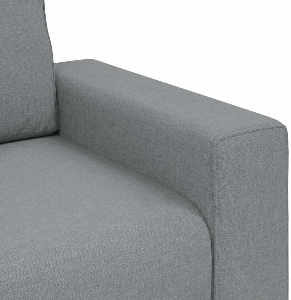 Sofa 3 dalių sofos komplektas su pagalvėlėmis, šviesiai pilkas audinys
