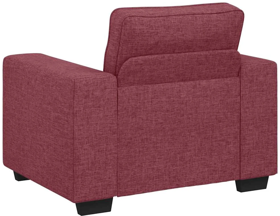 Sofa 3 dalių sofos komplektas su pagalvėlėmis, vyno raudonumo audinys