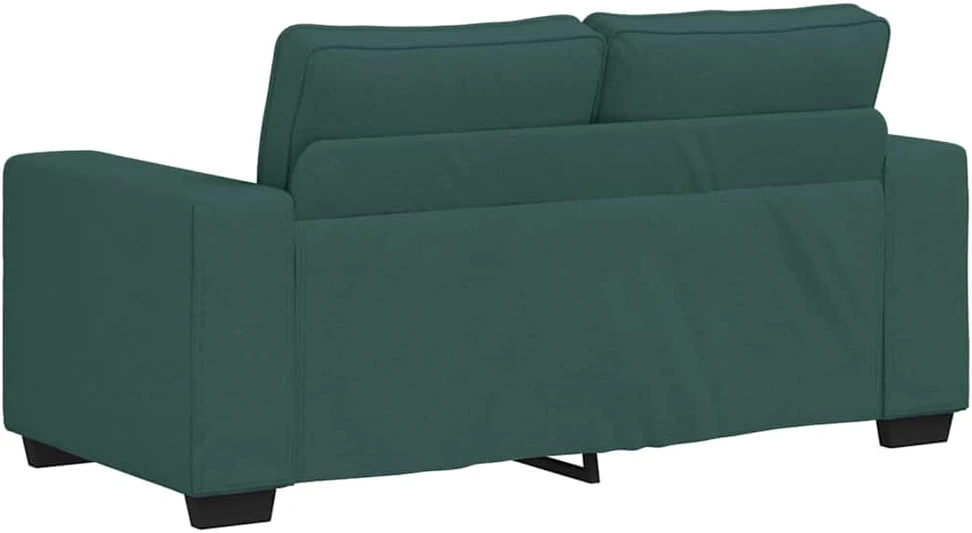 Sofa 3 dalių sofos komplektas su pagalvėlėmis, tamsiai žalias audinys