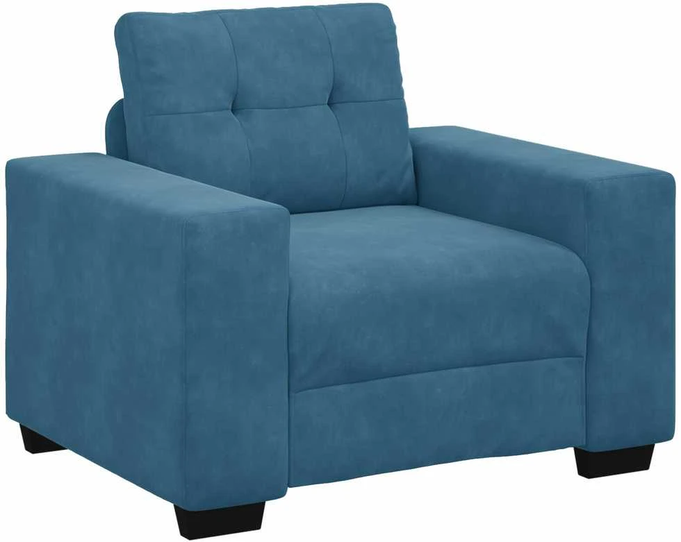 Sofa Sofos komplektas 3 vnt. Mėlyna Aksomas