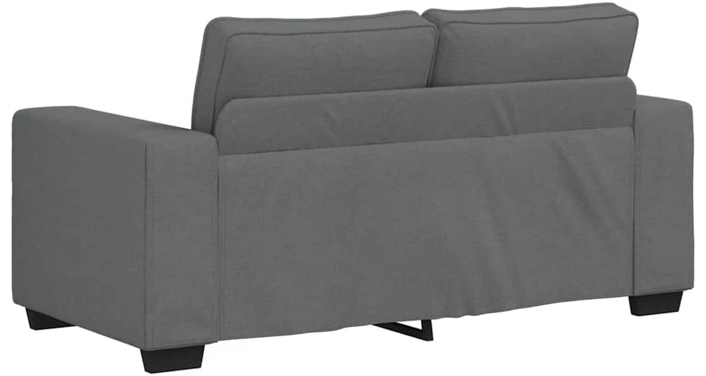 Sofa 3 dalių sofos komplektas su pagalvėlėmis, tamsiai pilkas audinys