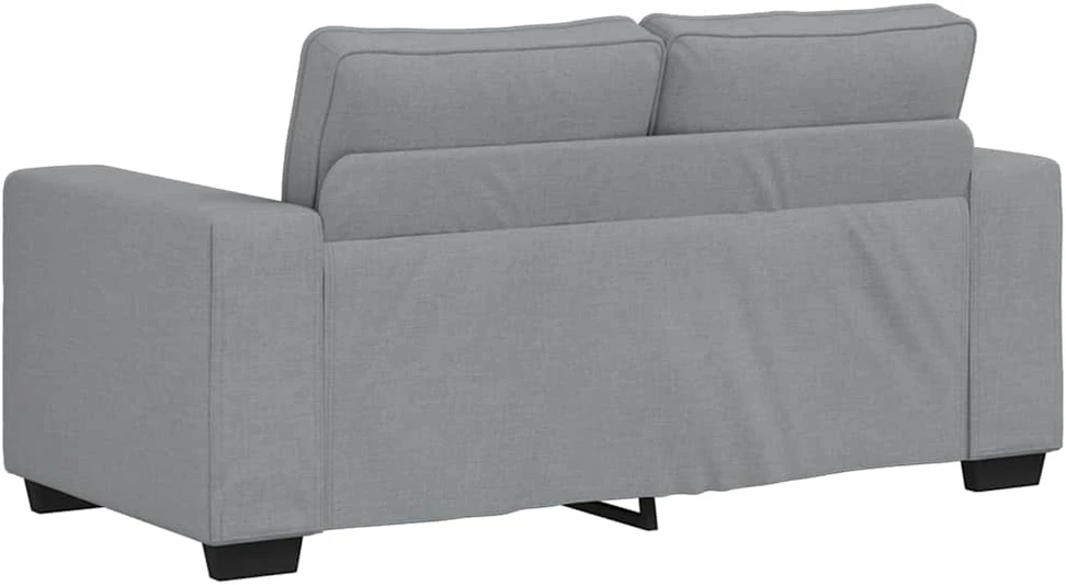 Sofa 3 dalių sofos komplektas su pagalvėlėmis, šviesiai pilkas audinys