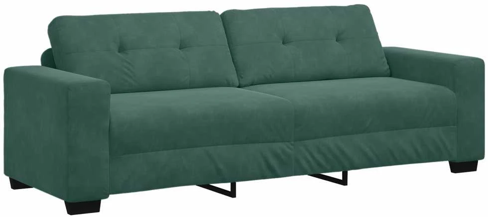 Sofa Sofos komplektas 3 vnt. Tamsiai žalia Aksomas