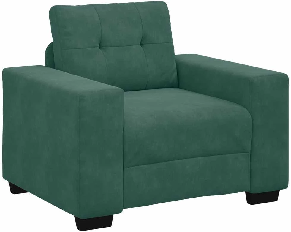 Sofa Sofos komplektas 3 vnt. Tamsiai žalia Aksomas