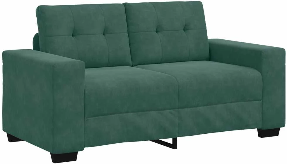Sofa Sofos komplektas 3 vnt. Tamsiai žalia Aksomas