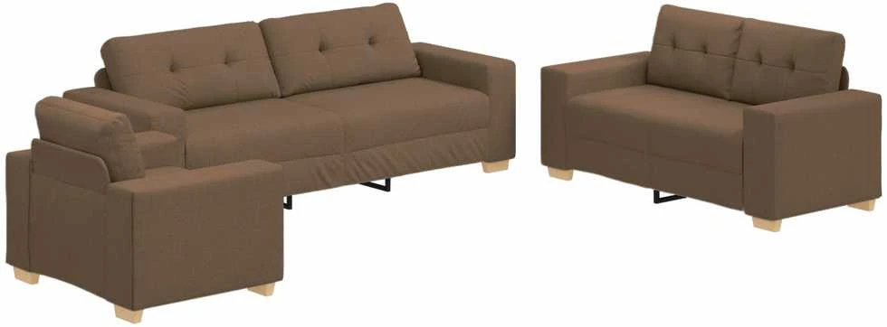Sofa 3 vnt. Ruda Lino mišinio audinys