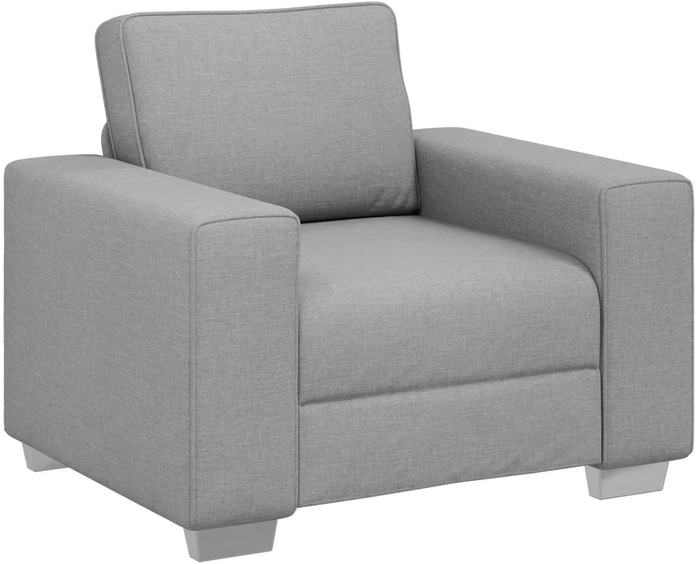 Sofa 3 vnt. Debesų pilka Lino mišinio audinys