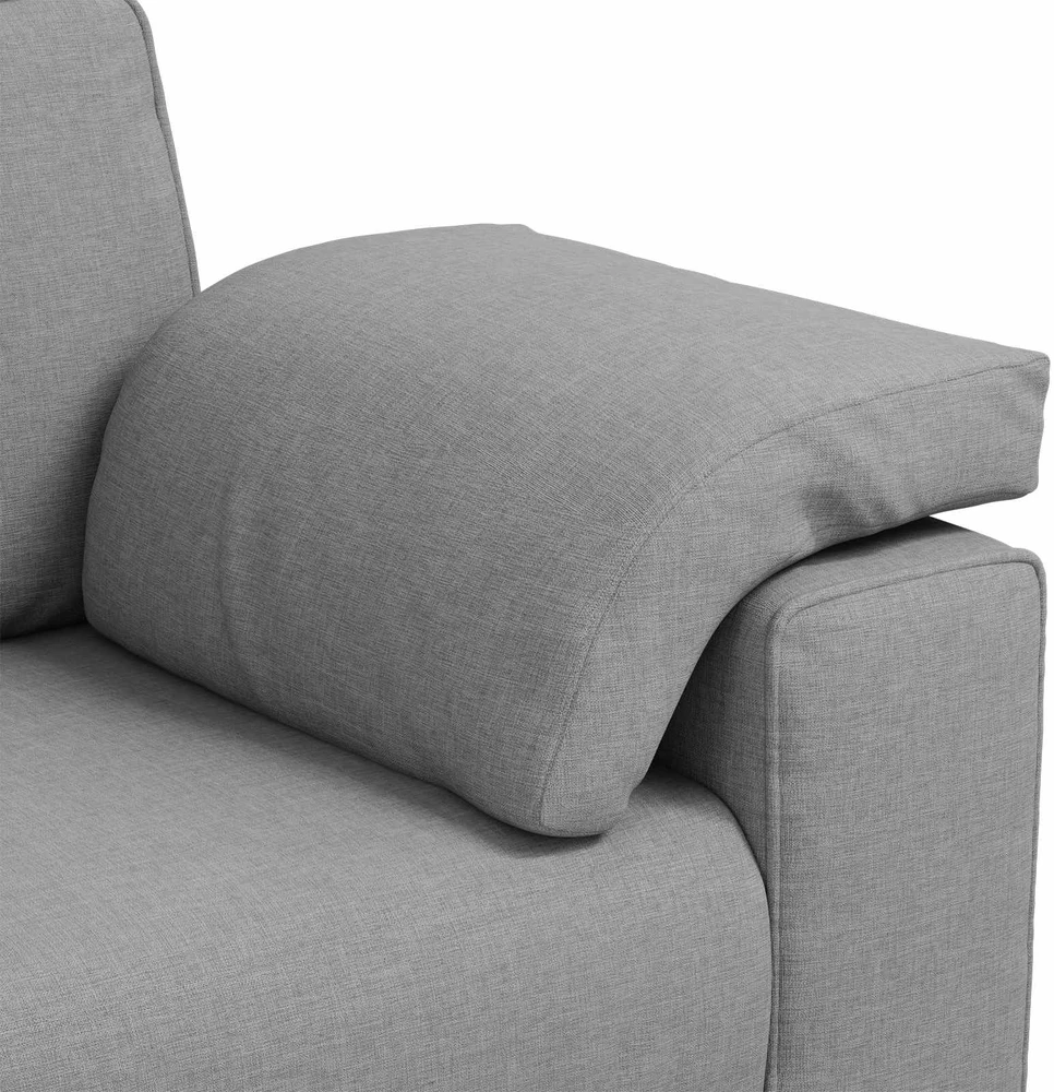 Sofa 3 vnt. Debesų pilka Lino mišinio audinys