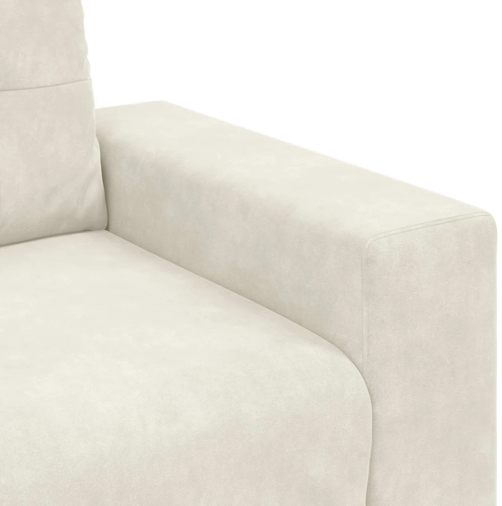 Sofa Sofos komplektas 3 vnt. Kreminė Aksomas