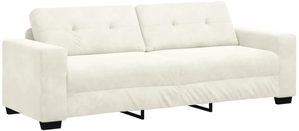 Sofa Sofos komplektas 3 vnt. Kreminė Aksomas