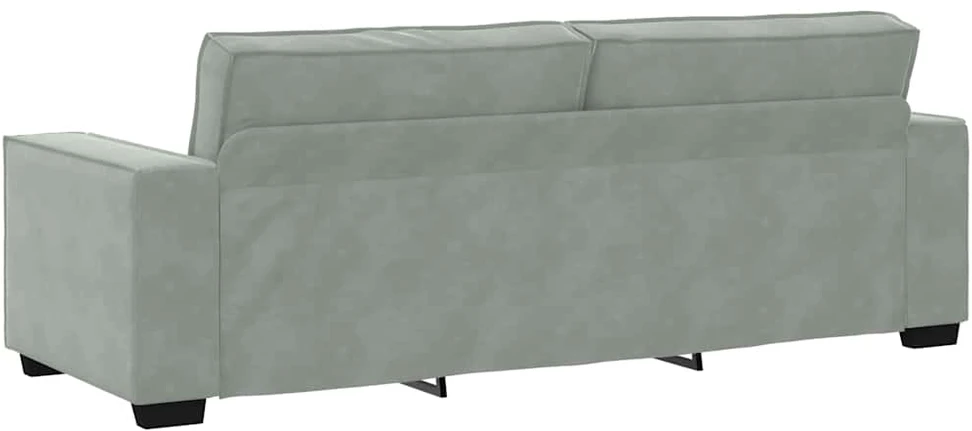 Sofa 3 vnt. Šviesiai pilka Lino mišinio audinys