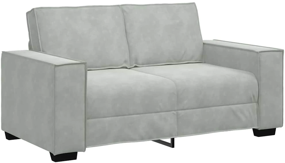 Sofa 3 vnt. Šviesiai pilka Lino mišinio audinys