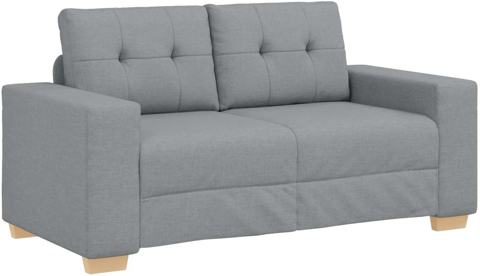 Sofa 3 vnt. Šviesiai pilka Lino mišinio audinys