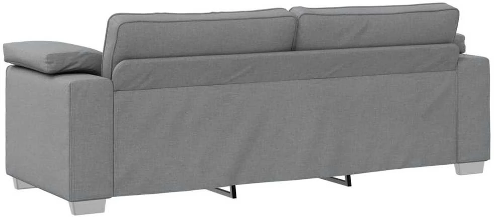 Sofa 3 vnt. Šviesiai pilka Lino mišinio audinys