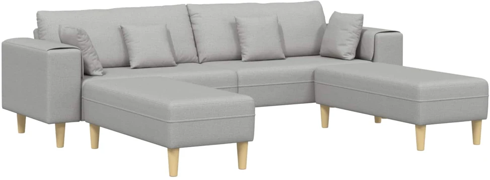 Sofa 3 vnt. Debesų pilka audinys