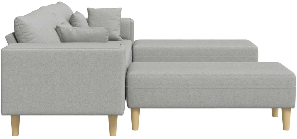 Sofa 3 vnt. Debesų pilka audinys
