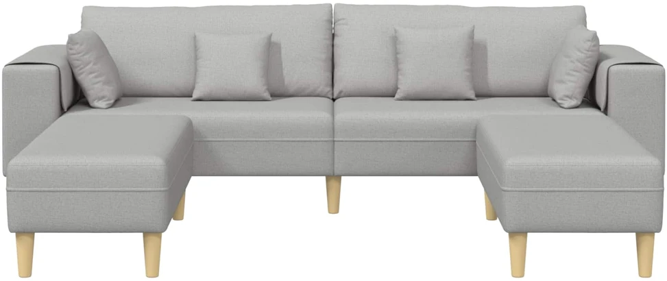 Sofa 3 vnt. Debesų pilka audinys