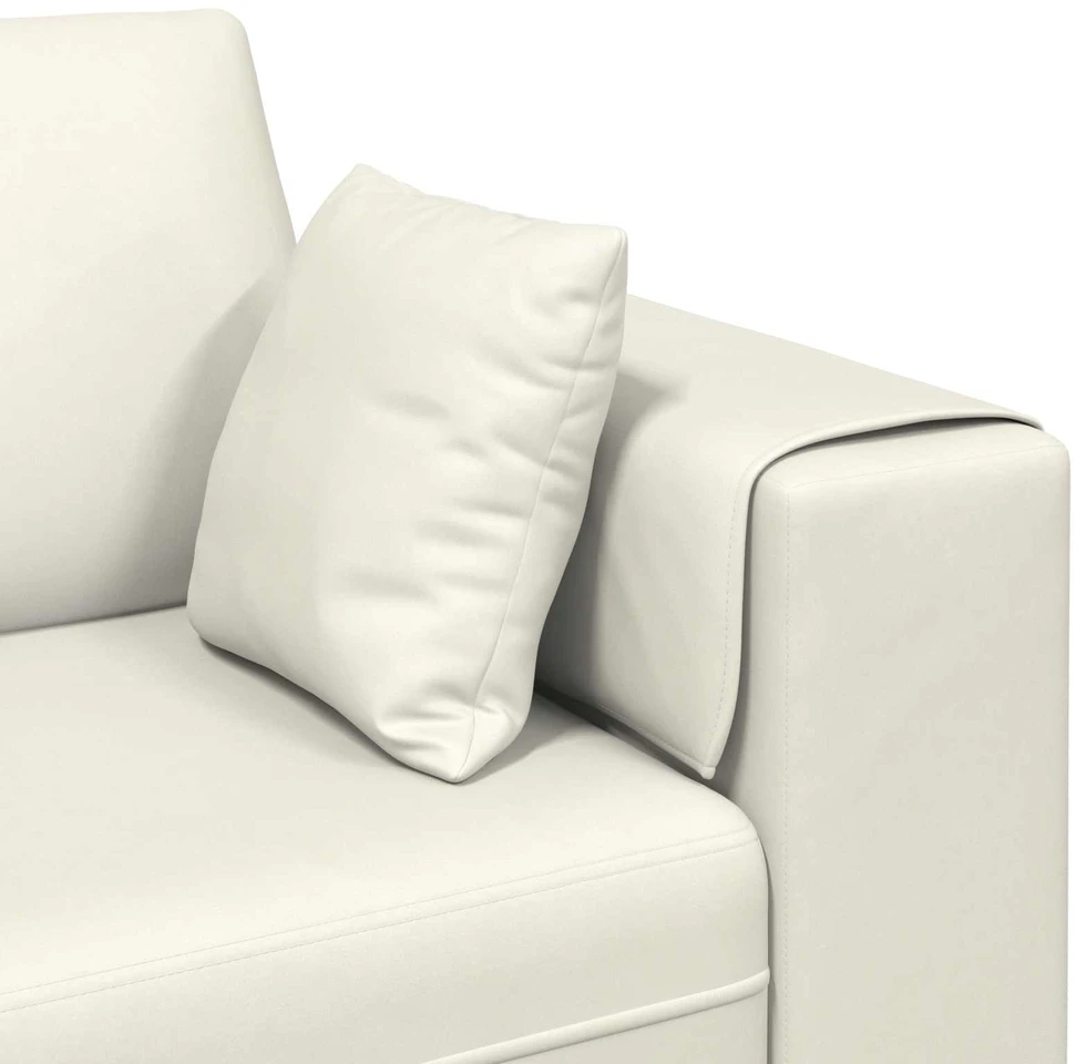 Sofa 3 vnt. Kreminė Aksomas