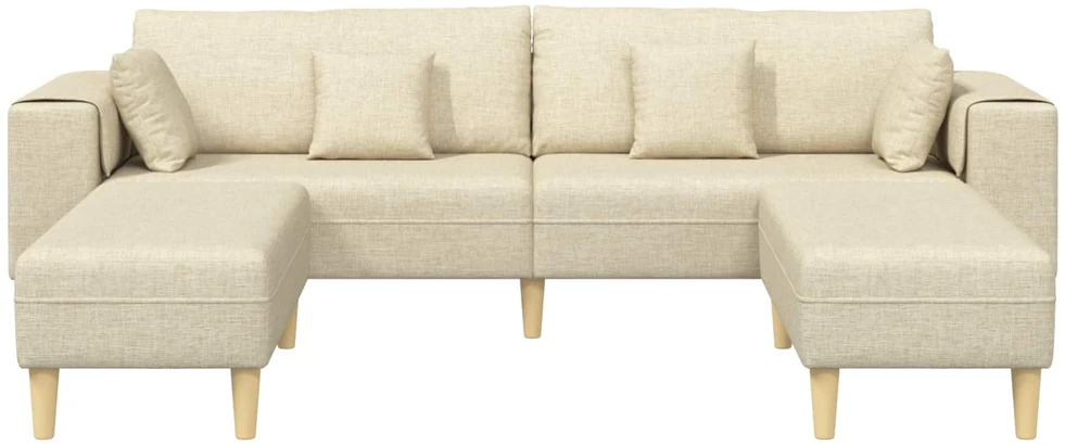 Sofa 3 vnt. Kreminė audinys
