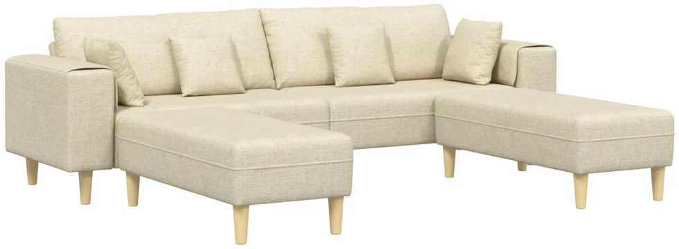Sofa 3 vnt. Kreminė audinys
