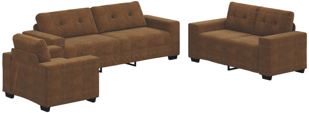 Sofa 3 vnt. Ruda Lino mišinio audinys