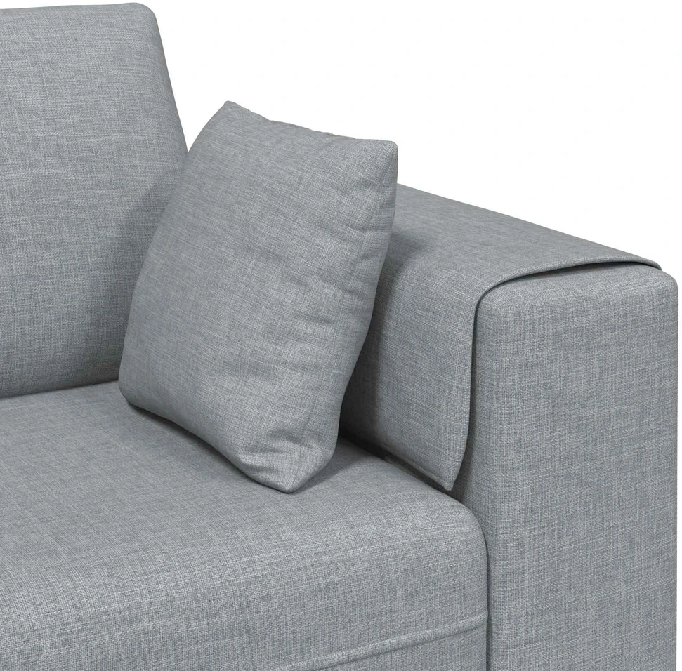 Sofa 3 vnt. Šviesiai pilka audinys